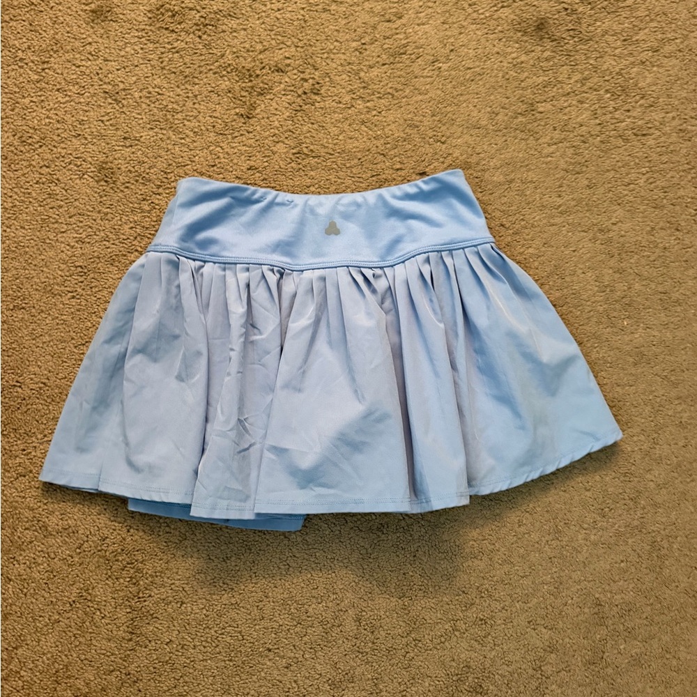 Girls Tek Gear Light Blue Pleated  Athletic Skirt with shorts large 10/12